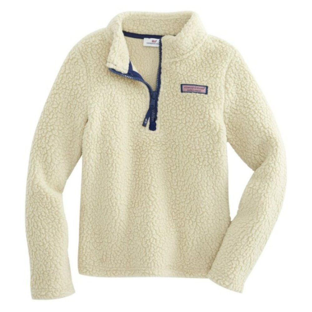 Vineyard Vines Sherpa 1/4 zip Kids Size M